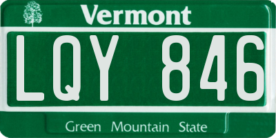 VT license plate LQY846