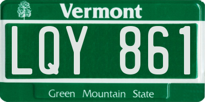 VT license plate LQY861