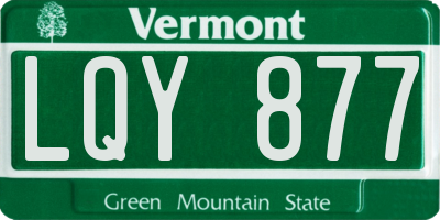 VT license plate LQY877
