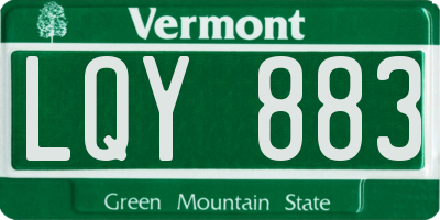 VT license plate LQY883