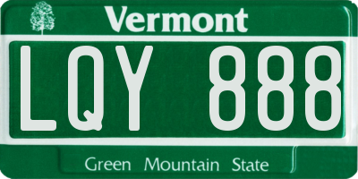 VT license plate LQY888