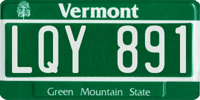VT license plate LQY891