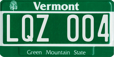 VT license plate LQZ004