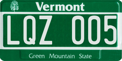VT license plate LQZ005