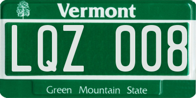 VT license plate LQZ008