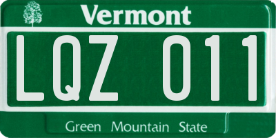 VT license plate LQZ011
