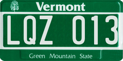 VT license plate LQZ013