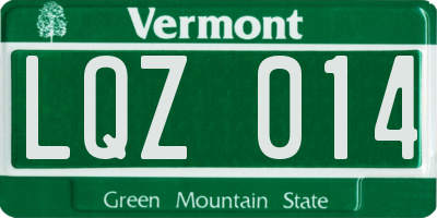 VT license plate LQZ014
