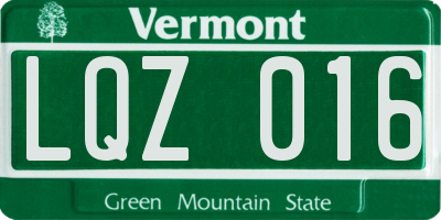 VT license plate LQZ016