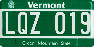 VT license plate LQZ019