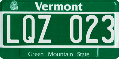 VT license plate LQZ023