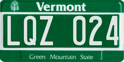 VT license plate LQZ024