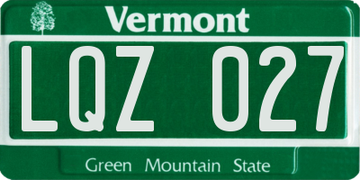 VT license plate LQZ027