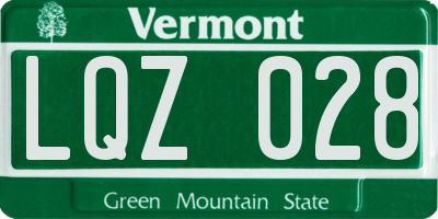 VT license plate LQZ028