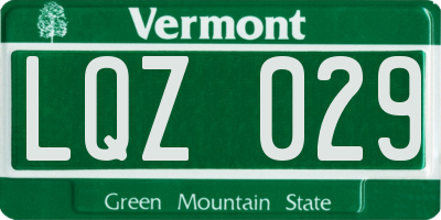 VT license plate LQZ029
