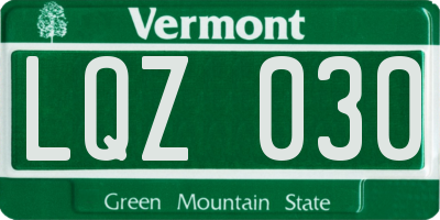 VT license plate LQZ030