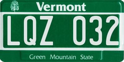 VT license plate LQZ032