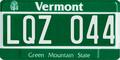 VT license plate LQZ044