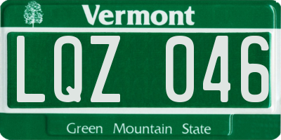VT license plate LQZ046