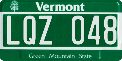 VT license plate LQZ048