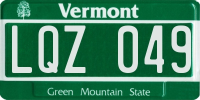 VT license plate LQZ049