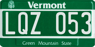 VT license plate LQZ053