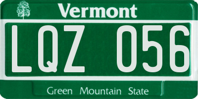 VT license plate LQZ056