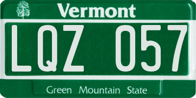VT license plate LQZ057