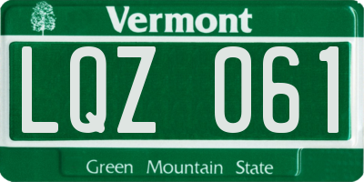 VT license plate LQZ061