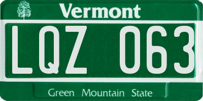 VT license plate LQZ063