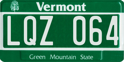 VT license plate LQZ064