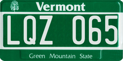 VT license plate LQZ065