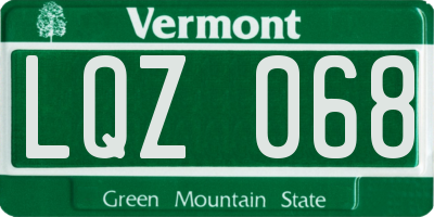 VT license plate LQZ068