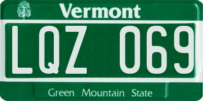 VT license plate LQZ069