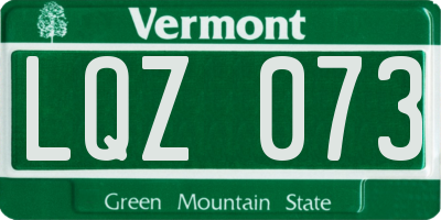 VT license plate LQZ073