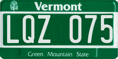 VT license plate LQZ075