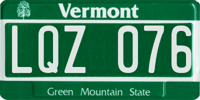 VT license plate LQZ076