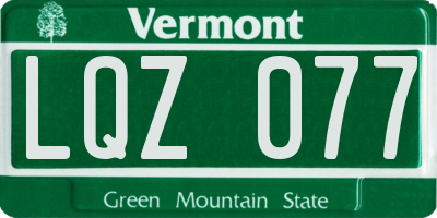 VT license plate LQZ077