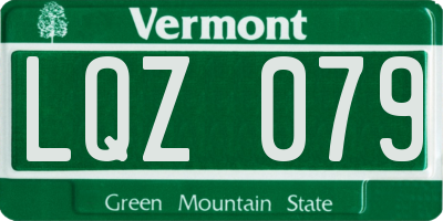 VT license plate LQZ079