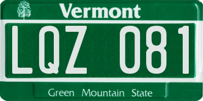 VT license plate LQZ081