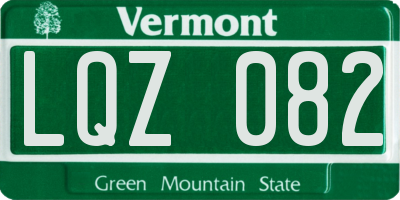 VT license plate LQZ082