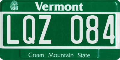 VT license plate LQZ084