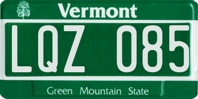VT license plate LQZ085
