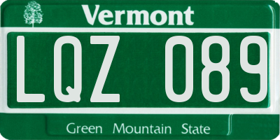 VT license plate LQZ089