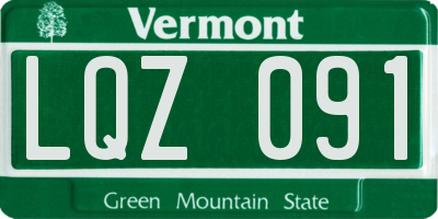 VT license plate LQZ091