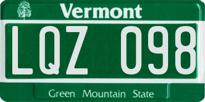 VT license plate LQZ098
