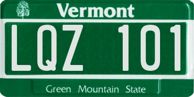 VT license plate LQZ101