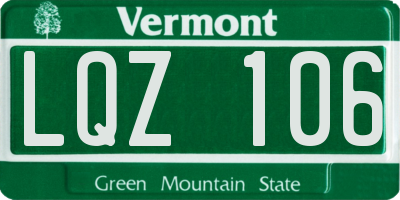 VT license plate LQZ106