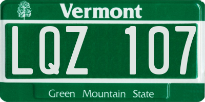 VT license plate LQZ107