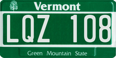 VT license plate LQZ108